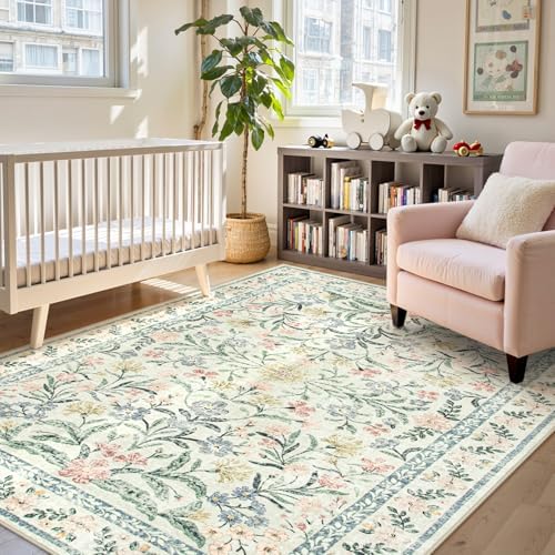 Lahome Boho Rugs for Living Room, Washable Large 8x10 Area Rugs for Bedroom