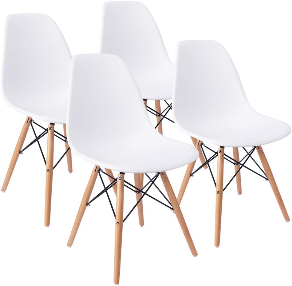 Furmax Modern Style Dining Chair Mid Century Modern DSW Chair, Shell Lounge P...
