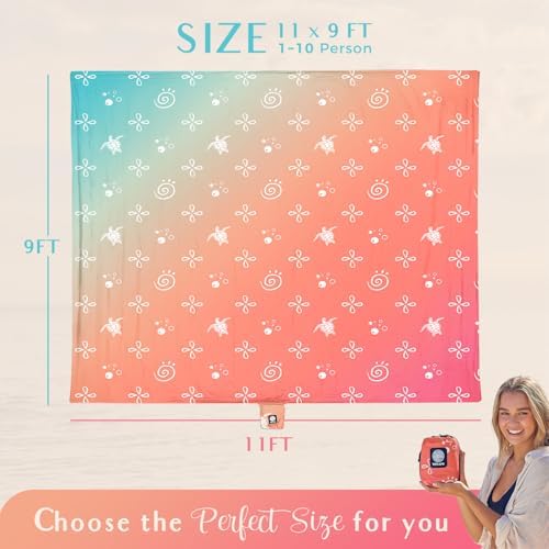 WEKAPO Beach Blanket Waterproof Sandproof Oversized Extra Large Sand Free | B...
