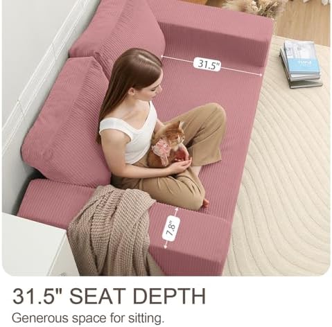 COMAX Futon Sofa Bed, Convertible Sofa Bed, Folding Boneless Couches