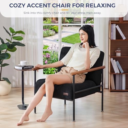 MAXYOYO Accent Chair, Modern Living Room Chair with Metal Frame