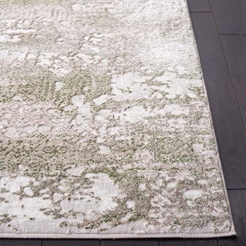 SAFAVIEH Meadow Collection Area Rug - 6' x 9', Beige & Sage, Mode...