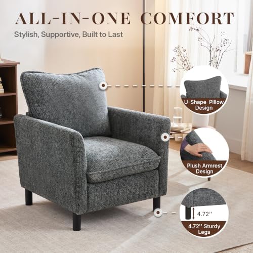 Accent Chair, Upholstered Armchair for Living Room