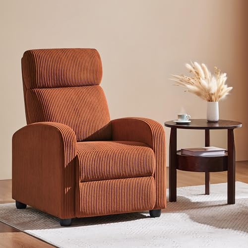 Yaheetech Recliner Chair with 3 Adjustable Angles Armchair Brick Red