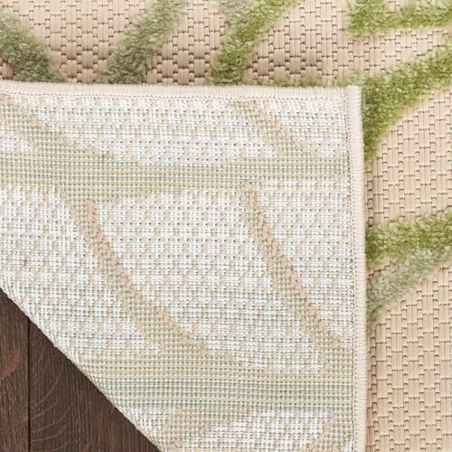Nourison Home Aloha Indoor/Outdoor Ivory Green 7'10" x 10'6"...