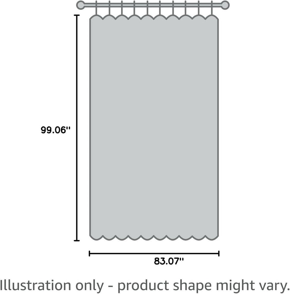 Beauoop Floral 100% Blackout Curtains for Bedroom Grey White 52X84 2 Panels