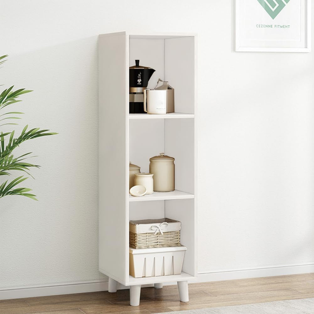 IOTXY Open Cube Low Bookcase - 3-Tier Freestanding Storage Display Cabinet Or...