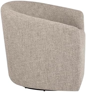 HomePop 360° Swivel Barrel Accent Chair - Midtone Gray Fabric