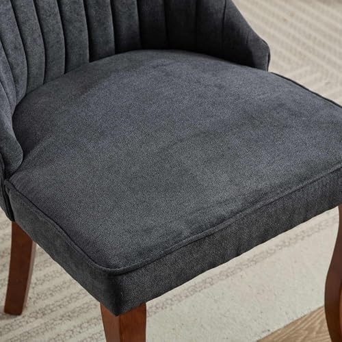 LKTART Upholstered Dining Chairs Set of 2, Solid Wood Kitchen Dining Room Cha...