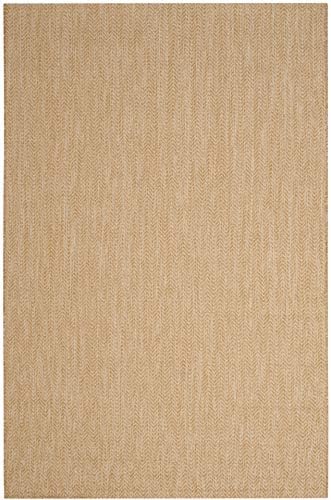 SAFAVIEH Courtyard Outdoor Area Rug 5'3"x7'7", Natural &...