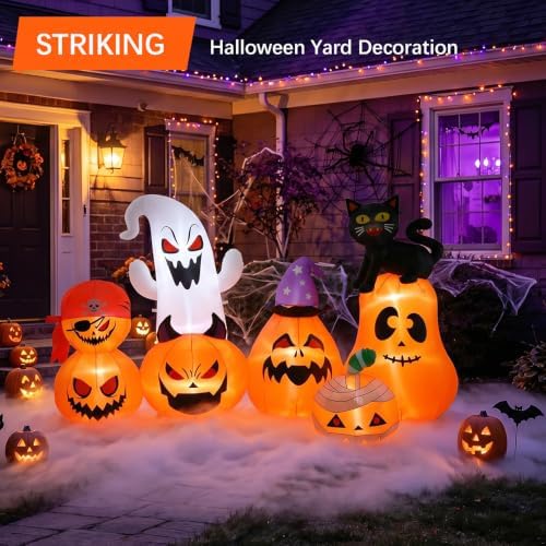8 FT Halloween Inflatable Pumpkin Patch Yard Dรฉcor