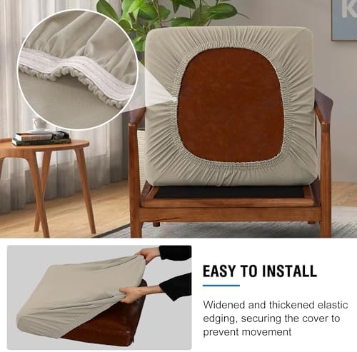H.VERSAILTEX Couch Cushion Covers Stretch Fleece Couch Covers for Modern Livi...