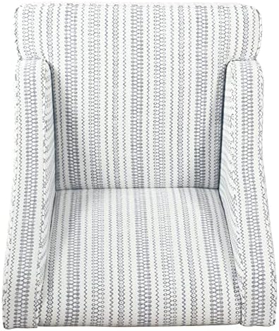 HomePop Swoop Arm Accent Chair - Ivory Stripe