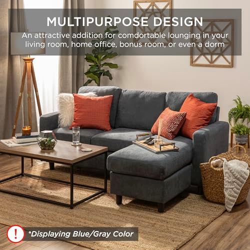 Best Choice Products Upholstered Sectional Sofa for Home, Apartment, Dorm, Bo...