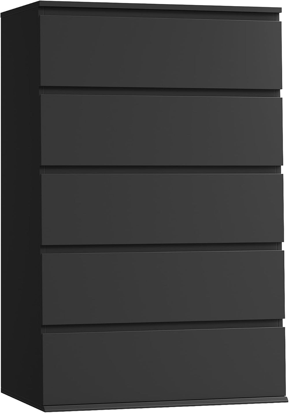 FOTOSOK Black Dresser, Dresser for Bedroom, 5 Drawer Chest of Drawers