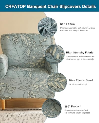 CRFATOP Stretch Accent Chair Covers for Living Room Office, with Arms,B42