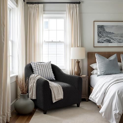 PAULATO BY GA.I.CO. Stretch Barrel Armchair Slipcover 1-Piece – Bi-Elastic Cl...