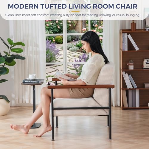 MAXYOYO Accent Chair, Modern Living Room Chair with Metal Frame
