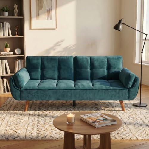 NicBex Convertible Futon Sofa Bed, Modern Style Loveseat Futon Couch with Adj...