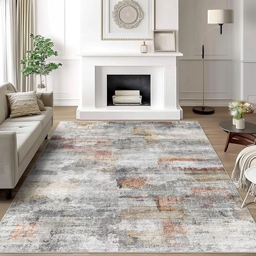 vivorug Washable Rug, Ultra Soft Area Rug 8x10, Non Slip Abstract Rug Carpet,...