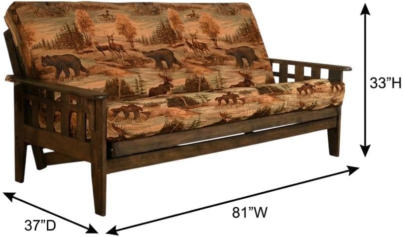 Kodiak Furniture Tucson Full Size Futon Set In Rustic Walnut Finish, Canadian