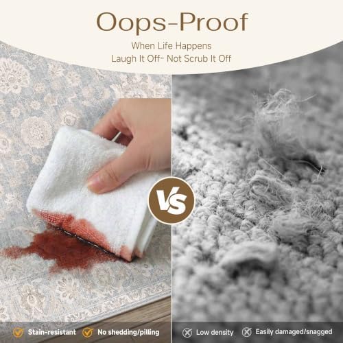 9x12 Blue Cream Neutral Area Rug