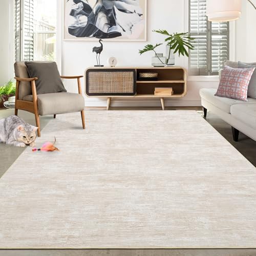 RUGSREAL Living Room Area Rug 9x12 Machine Washable Rug Non-Slip Stain Resist...