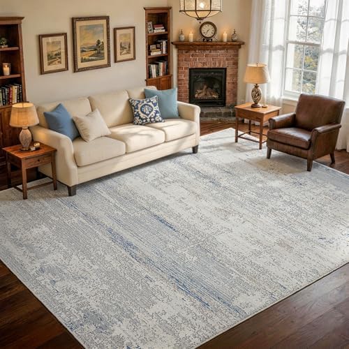 Neutral Washable Rugs 9x12 Area Rugs for Living Room,Bedroom,Dining Room