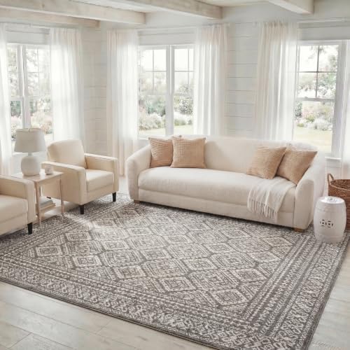 SAFAVIEH Tulum Area Rug 8x10, Textured Large Dark Grey & Ivory TUL264F