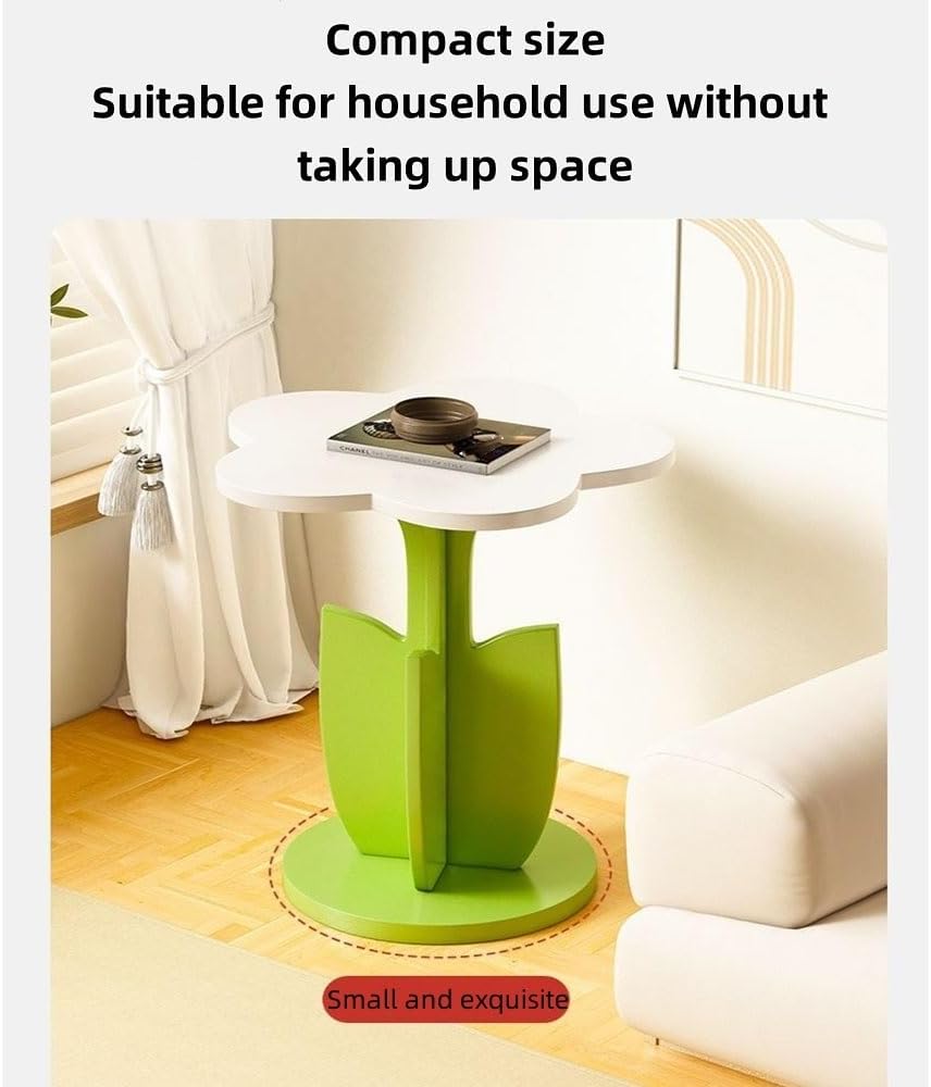 Flower Shape Side Table, Modern Creative Bedside Table, Multifunctional Coffe...