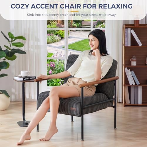 MAXYOYO Accent Chair, Modern Living Room Chair with Metal Frame