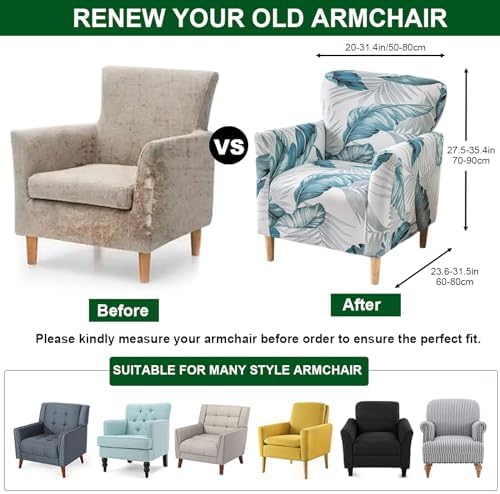 CRFATOP Accent Chair Cover, Stretch Armchair Slipcover for Living Room,29