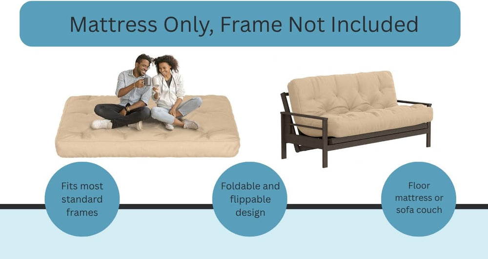 Royal Sleep Products by The Futon Factory 6 inch Foam Futon Mattress - Solid ...