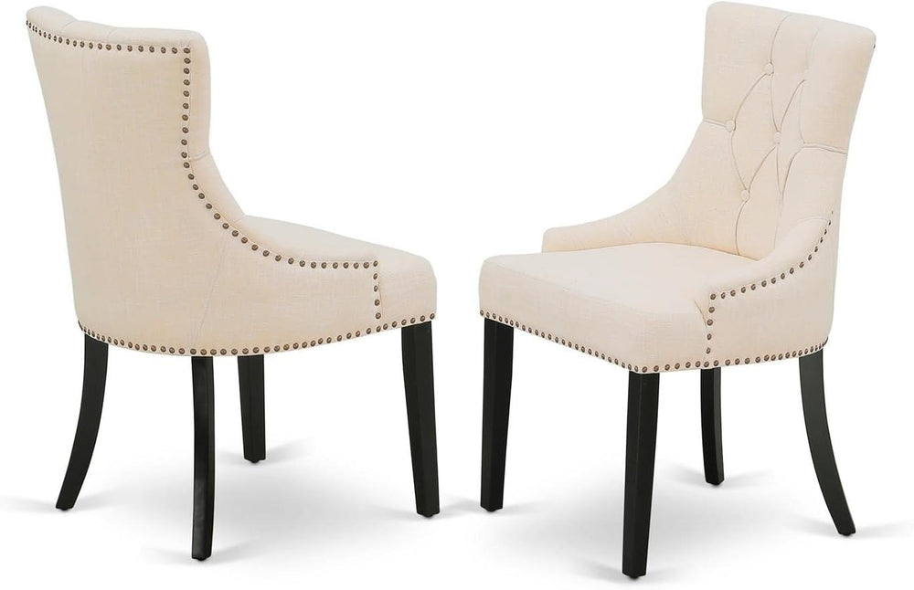 East West Furniture FRP1T02 Friona Parson Dining Room Chairs - Button Tufted ...