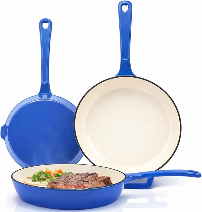 Hisencn Enameled Cast Iron Skillet