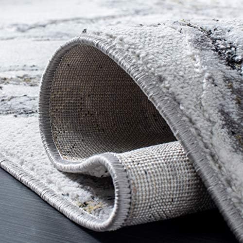 SAFAVIEH Amelia Collection Area Rug - 10' x 14', Grey & Gold, Mod...