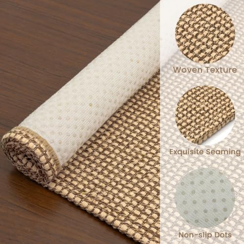 EARTHALL Woven Area Rugs 6x9 Ft Washable Living Room Rugs Non Slip Rubber Bac...
