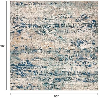 SAFAVIEH Madison Square Rug 8', Modern Grey & Blue MAD460K