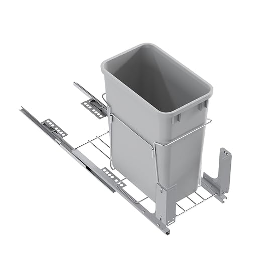 Dowell B15 Aluminum Base Wastebasket Pullout
