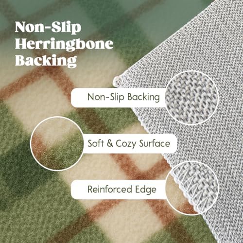 Muddy Mat® Plaid 5x7 Washable Area Rugs for Living Room, Bedroom & Dining...
