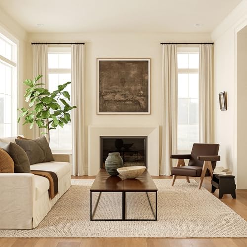 nuLOOM Elfriede Natural Solid Flatweave Area Rug, 4' x 6'