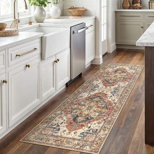 SIILOOM 2x6 Washable Runner Rug, Non Slip Soft Area Rug for Hallway Kitchen