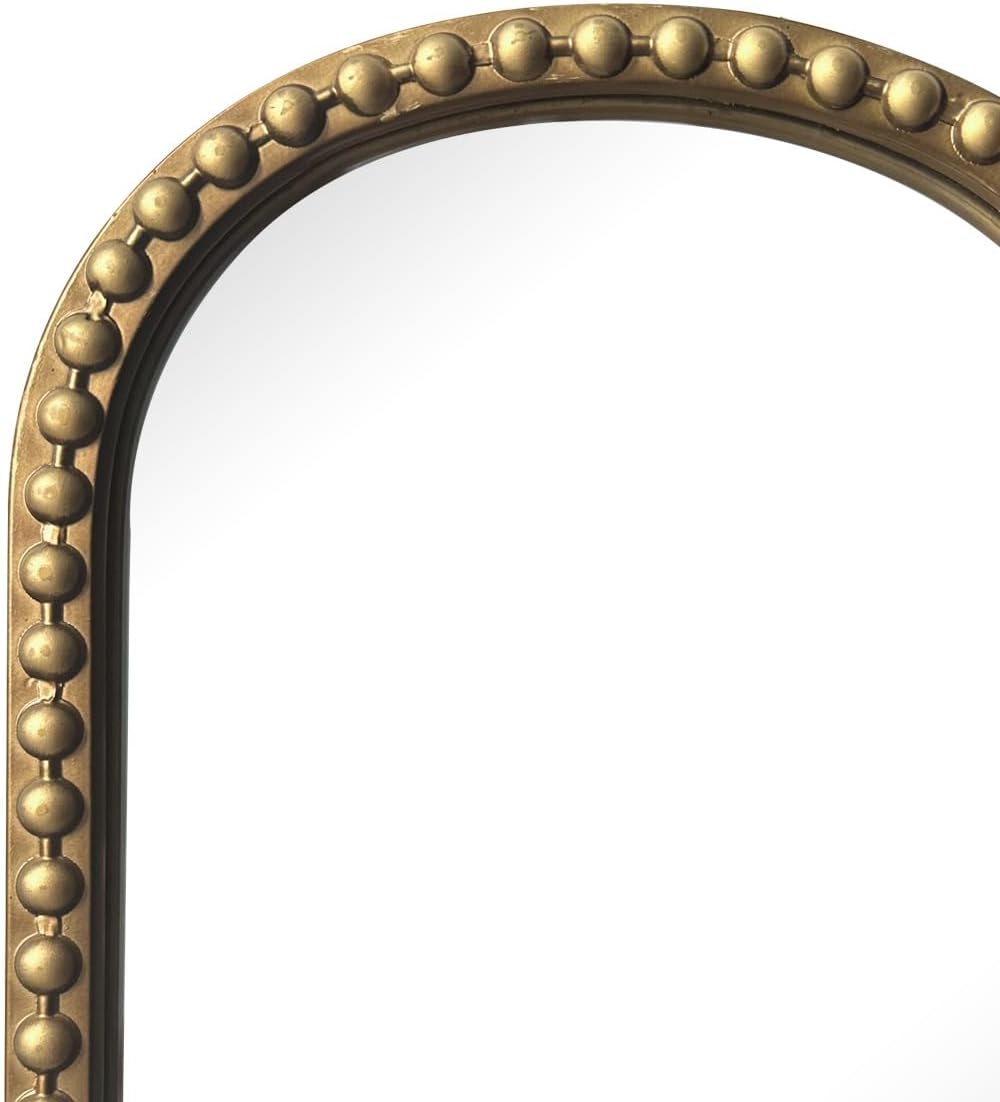Long Skinny Mirror for Wall,Gold Narrow Oval Mirror for Entryway Bath,Metal F...
