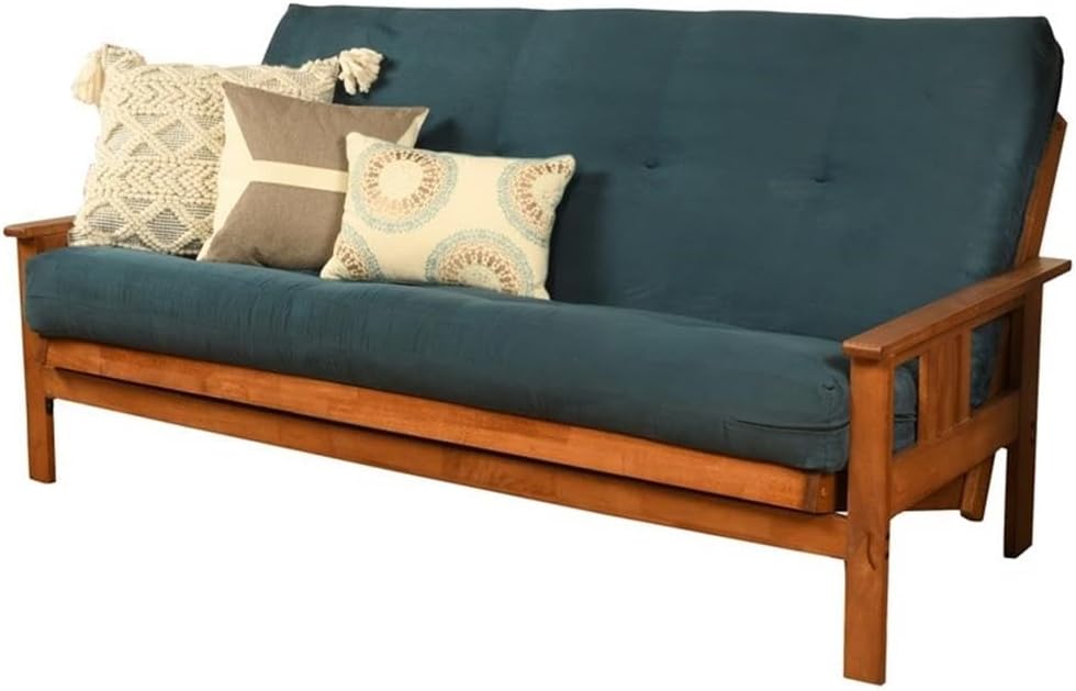 Kodiak Furniture Cotton and Foam Full-Size Futon 7" Mattress in Suede Bl...