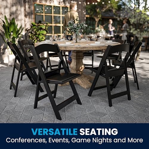 Flash Furniture Hercules Series Folding Chairs for Weddings and Formal Events...