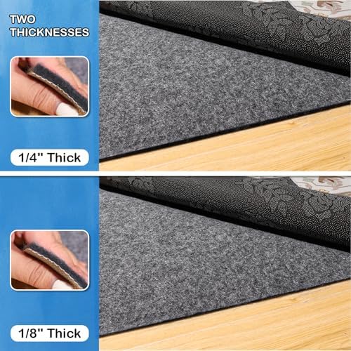 Non-Slip Rug Pads 8 x 10 ft, 100% Waterproof Extra Large Area Rugs Non Skid R...