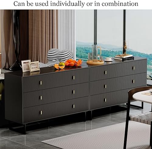 Chrangmay Modern Chest of Drawers with 6 Drawers,Deep Drawers,Clothes Organiz...