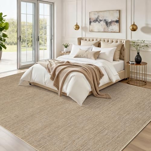 GarveeHome 5x7 Washable Area Rug for Bedroom Non Slip Easy Jute Rugs
