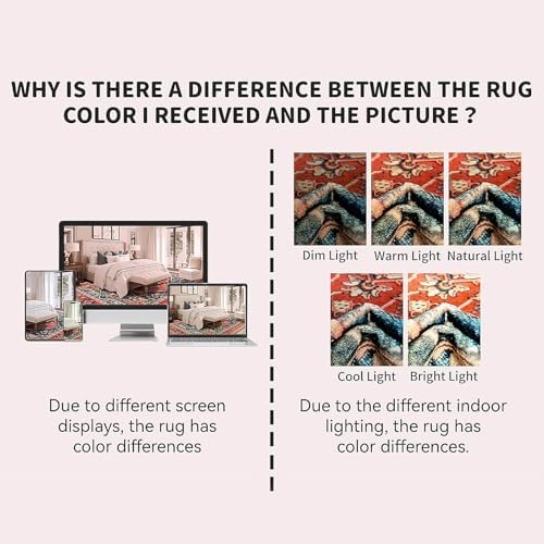 YJ.GWL Area Rugs for Living Room 9x12 Machine Washable Rugs, Non Slip Floral ...