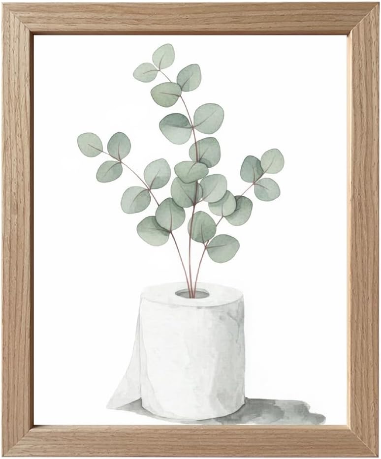 Sage Green Bathroom Wall Decor Framed Plant Print Botanical Bathroom Wall Art...